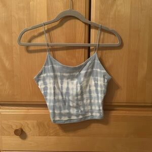 Garage Blue Tie dye crop top